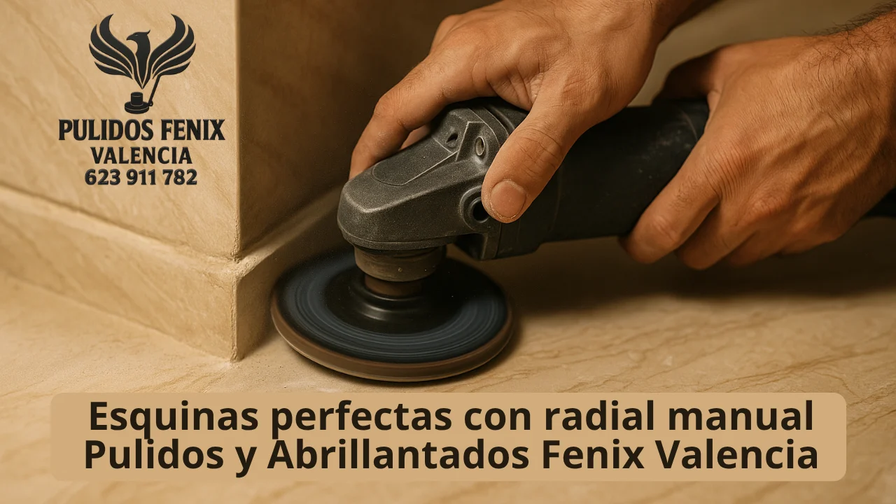 Esquinas perfectas con radial manual Pulidos y Abrillantados Fenix Valencia Esquinas perfectas con radial manual Pulidos y Abrillantados Fenix Valencia