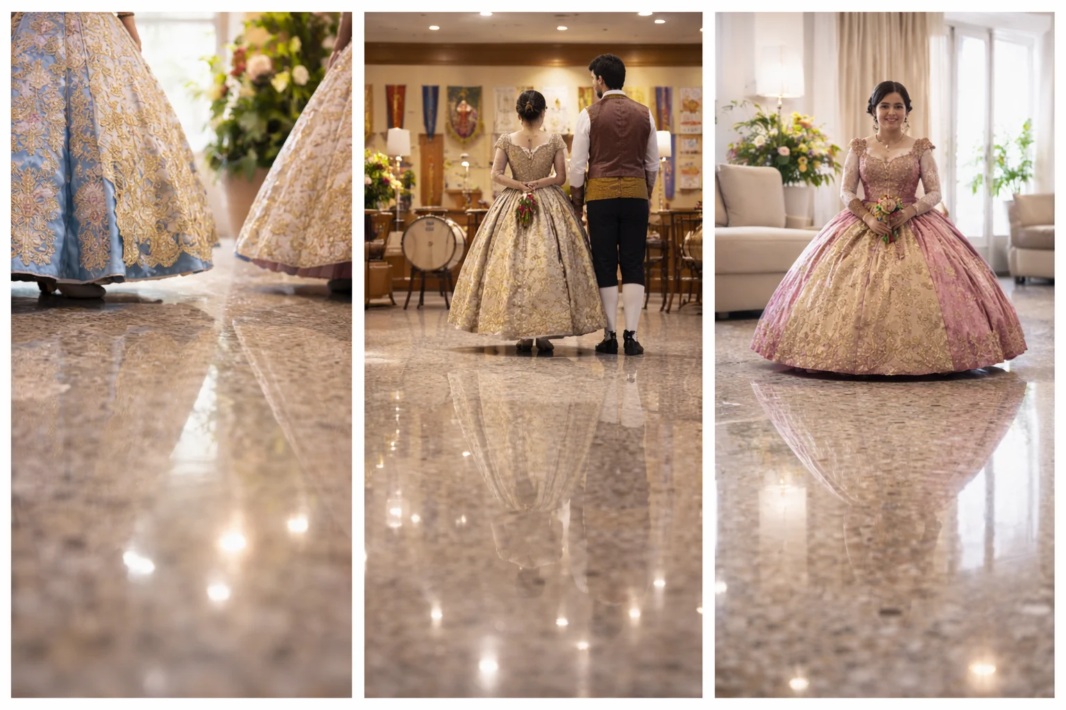 Fallas más luminosas suelo pulido Valencia