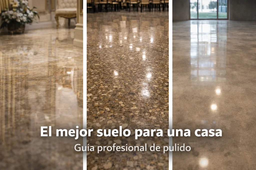 Opciones de suelos pulidos para el hogar texto