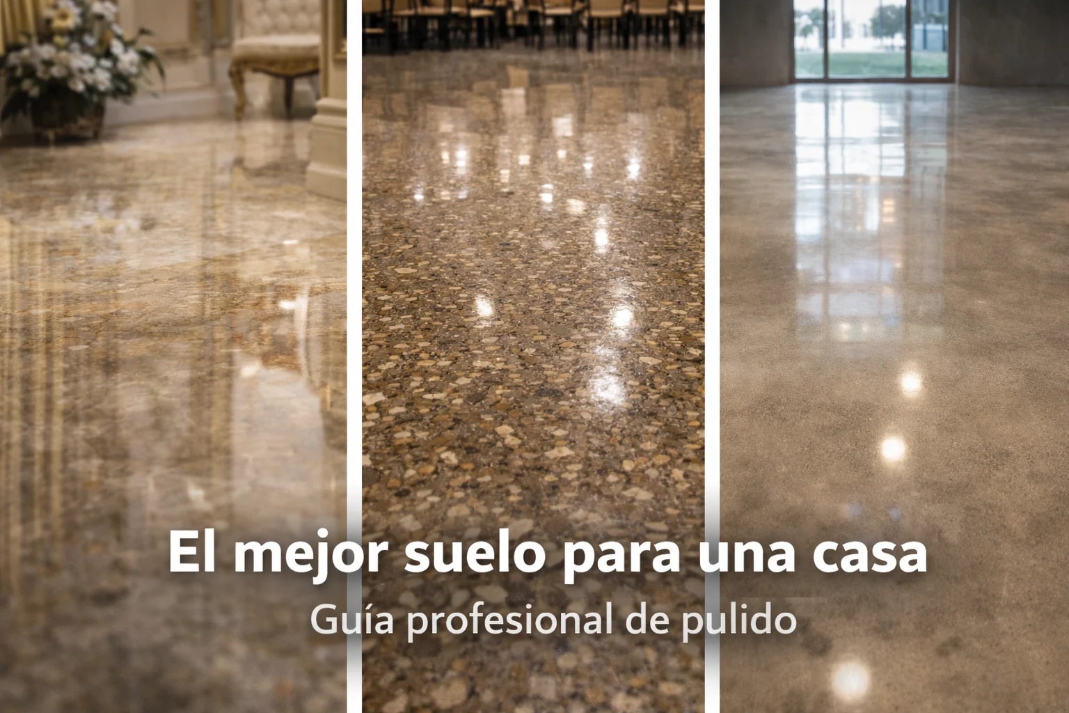 Opciones de suelos pulidos para el hogar texto