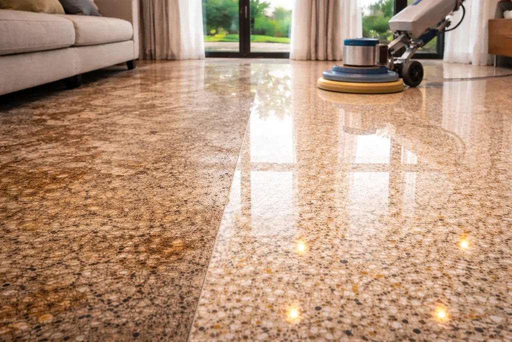 Suelo Terrazo Viejo Solución